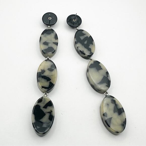 Rachel Comey Bond Drop Earring Dalmation Anthropologie Gray Black Dangle Jewelry - Picture 6 of 9